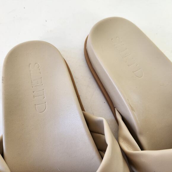Silent D Helena Slide Sandals EU 37 US 7 Beige Crisscross Knot Slides - Picture 3 of 6